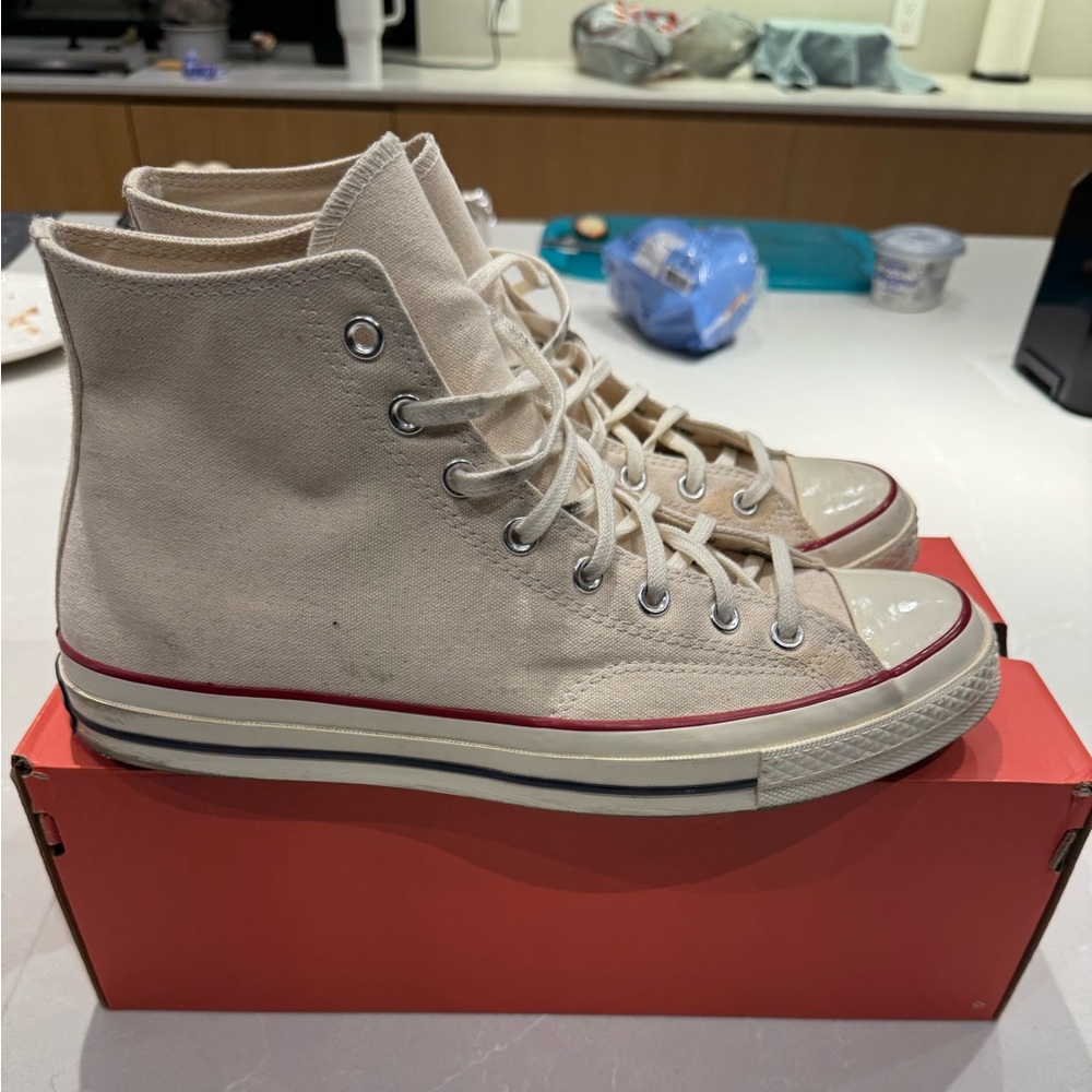 Converse Chuck Taylor 70 HI off white Parchment Garnet 162063C Size 12 Men’s